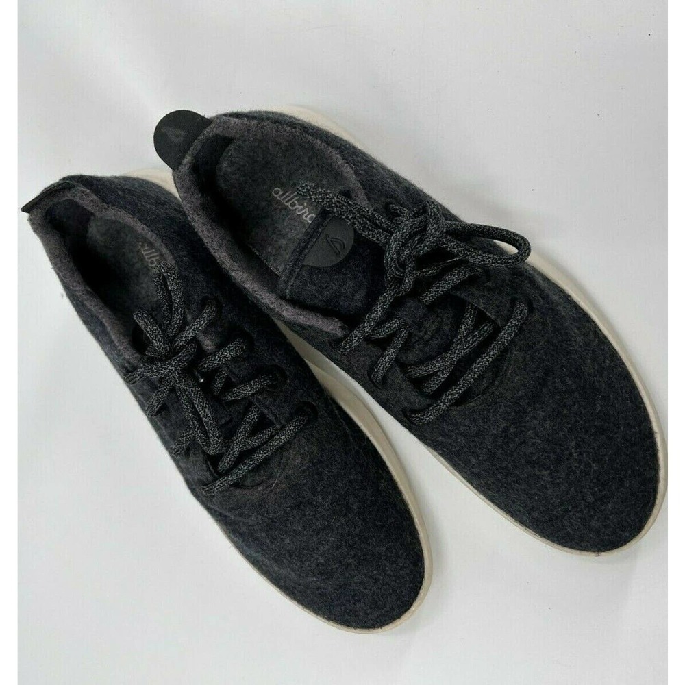 Allbirds Mens Size 10M US Merino Wool Runners Black Lace Up Sneakers Shoes